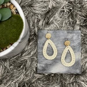 Rattan Teardrop Earrings✨
